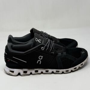On Cloud 5 Running Shoes Womens 9 Black Mesh Lightweight Sneakers